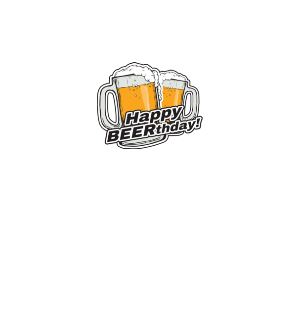 Happy Beerthday - Boldog születés napot! minta szürke pólón