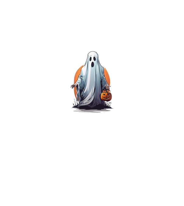 halloween szellem minta királykék pólón