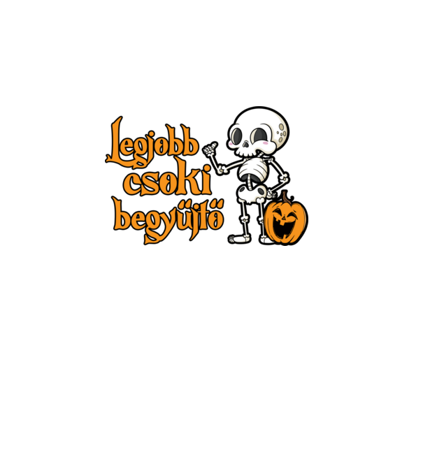 Legjobb csoki begyűjtő halloween pólóminta minta sötétkék pólón