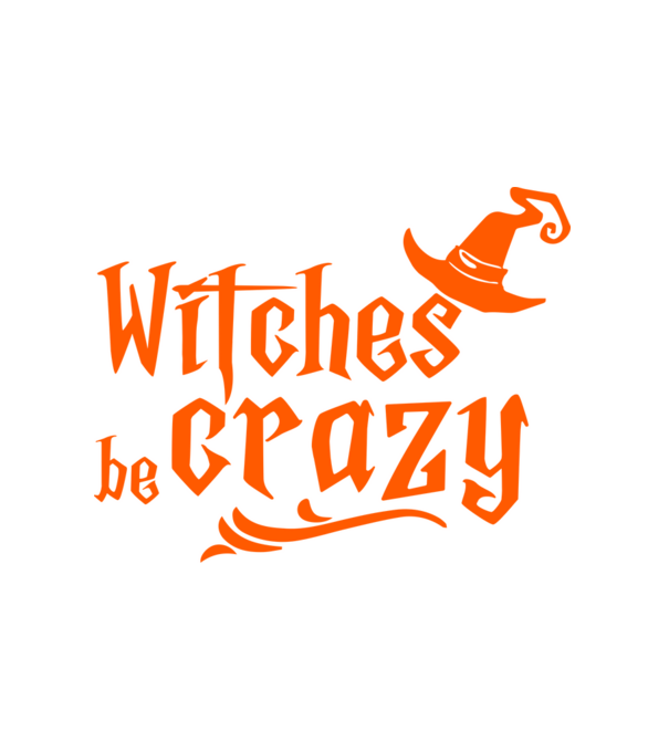 Witches be crazy - halloween minta fehér pólón