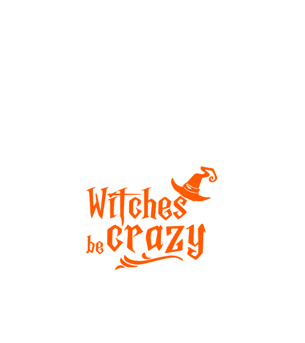 Witches be crazy - halloween minta fehér pólón