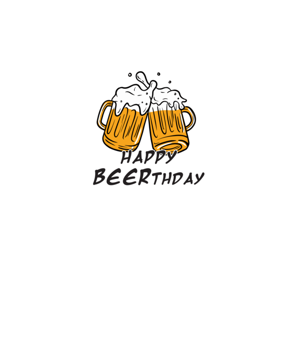 Happy Beerthday - Boldog születés napot! minta szürke pólón