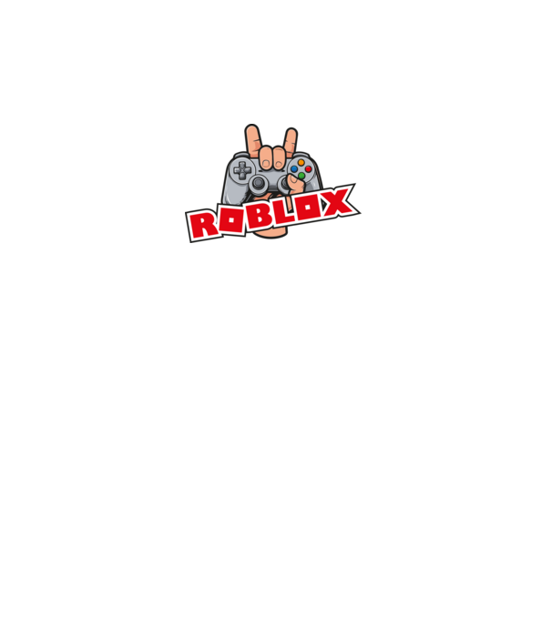 roblox és kontroller minta fekete pólón