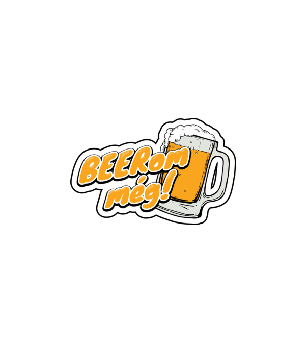 BEER-om még! minta fehér pólón