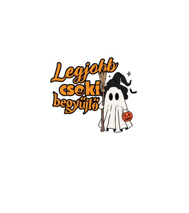 Legjobb csokigyűjtő halloween pólóminta minta szürke pólón