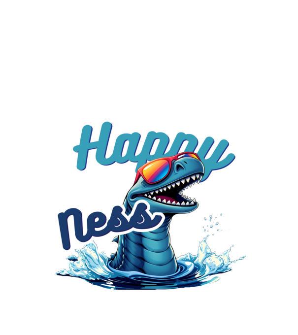 happy loch ness minta almazöld pólón