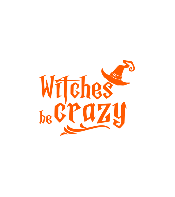 Witches be crazy - halloween minta fehér pólón