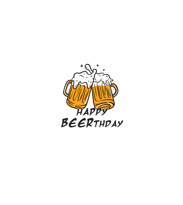 Happy Beerthday - Boldog születés napot! minta fehér/piros pólón