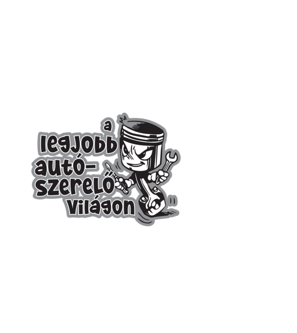 Legjobb autószerelő minta fehér pólón