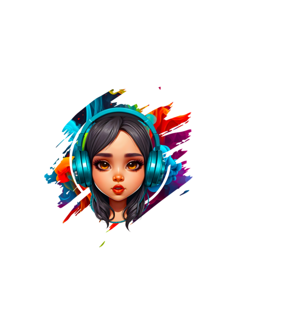 Gamer lány minta fekete pólón