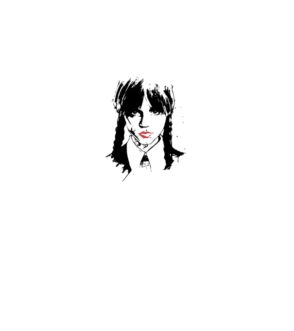 Wednesday Addams minta szürke pólón