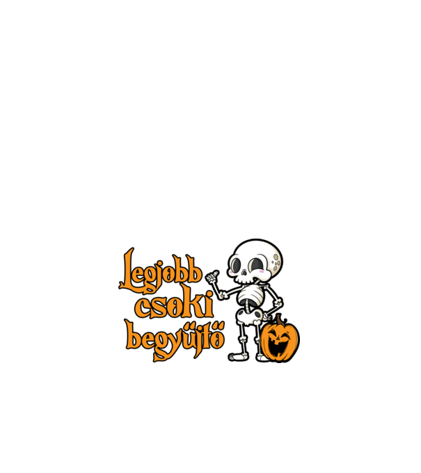 Legjobb csoki begyűjtő halloween pólóminta minta fehér pólón