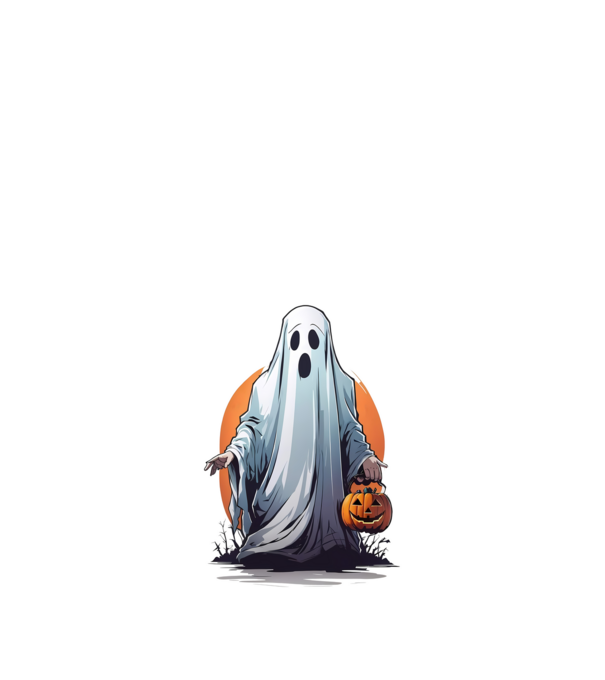 halloween szellem minta fekete pólón