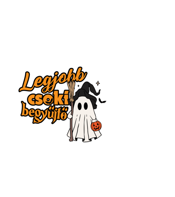 Legjobb csokigyűjtő halloween pólóminta minta fehér pólón