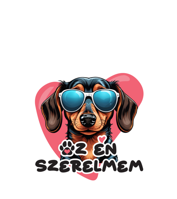 Tacsi az én szerelmem - Valentin nap minta almazöld pólón