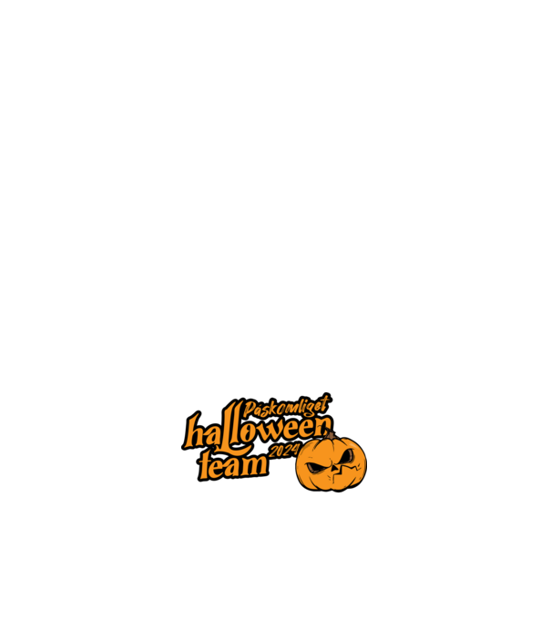 Páskomliget halloween team 002 minta piros pólón
