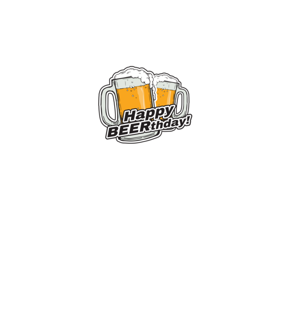 Happy Beerthday - Boldog születés napot! minta szürke pólón