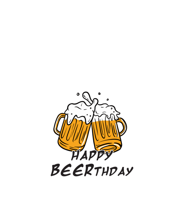 Happy Beerthday - Boldog születés napot! minta homokszín pólón