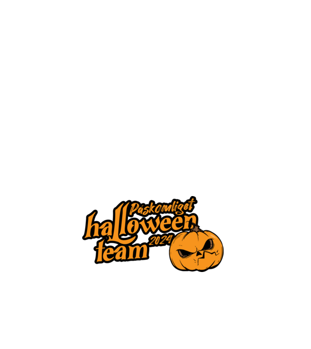 Páskomliget halloween team 002 minta fehér pólón