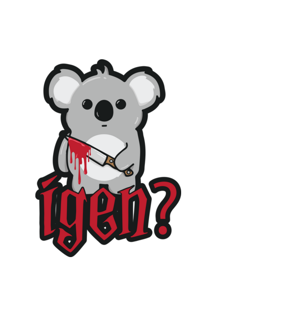 Gyilkos koala minta világoskék pólón