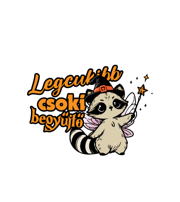 Legcukibb csokigyűjtő halloween pólóminta minta fehér pólón