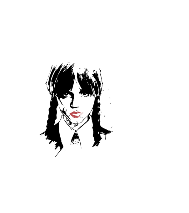 Wednesday Addams minta homokszín pólón