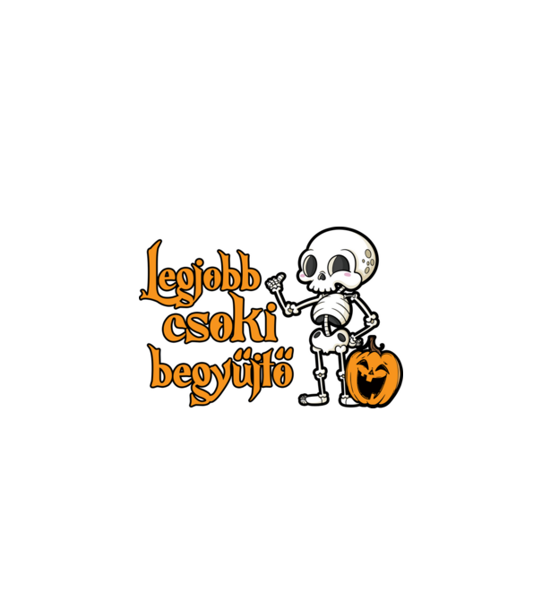 Legjobb csoki begyűjtő halloween pólóminta minta fekete pólón