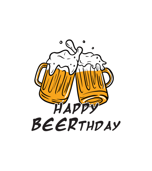 Happy Beerthday - Boldog születés napot! minta homokszín pólón