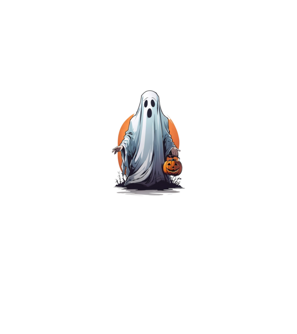halloween szellem minta fekete pólón