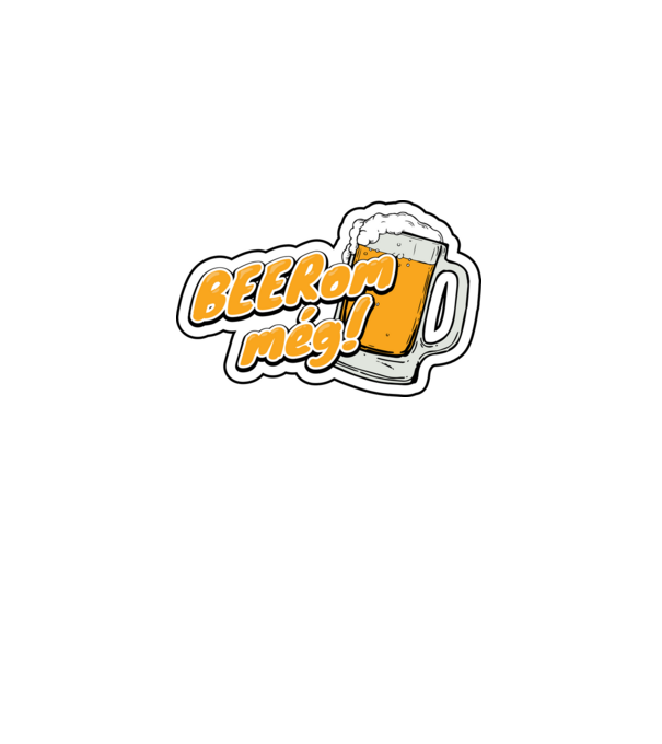 BEER-om még! minta szürke pólón