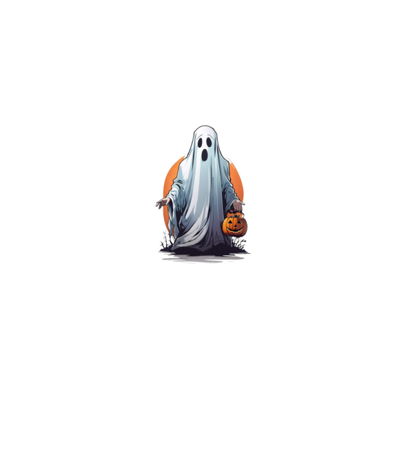 halloween szellem minta fekete pólón