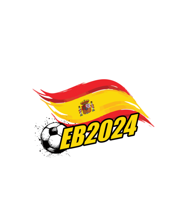 EB Spanyolország minta fekete pólón