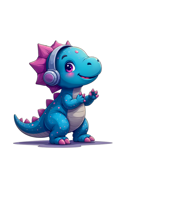 Dino, dinoszaurusz minta fehér pólón