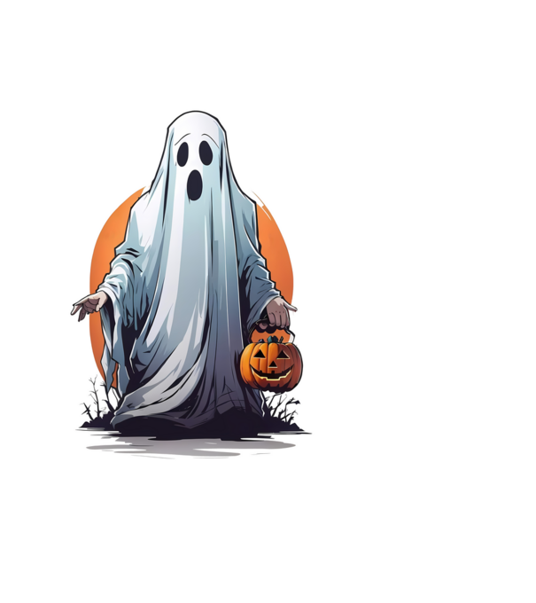 halloween szellem minta fekete pólón