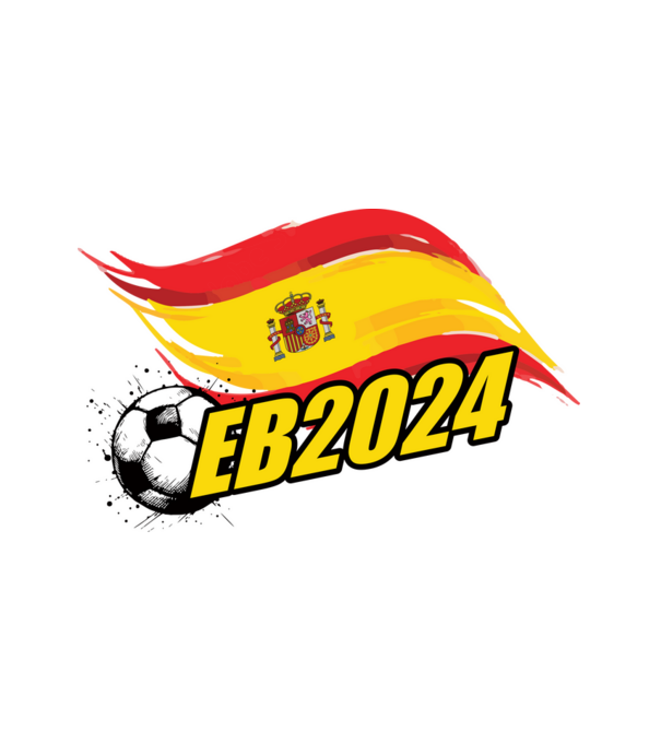 EB Spanyolország minta fehér pólón