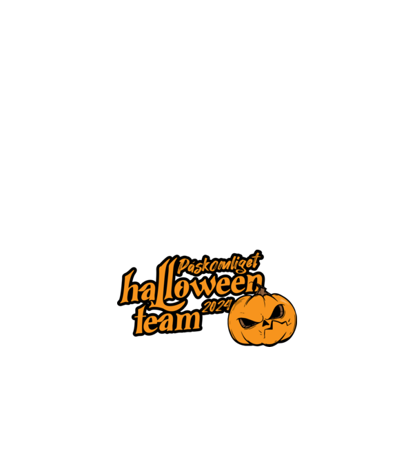 Páskomliget halloween team 002 minta fehér pólón
