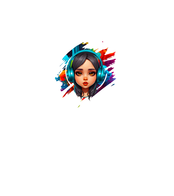 Gamer lány minta fekete pólón