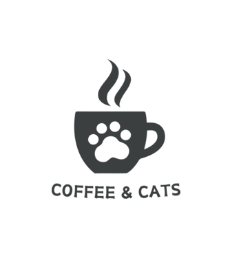 Coffee and Cats minta homokszín pólón
