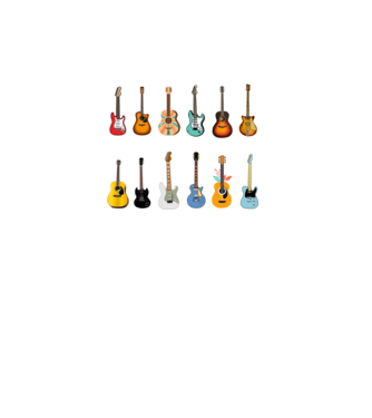Various Guitar Music Lovers minta fekete pólón