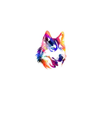 Husky minta fehér pólón