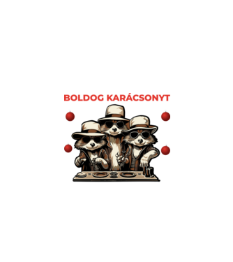 Pedro karácsony minta fekete pólón