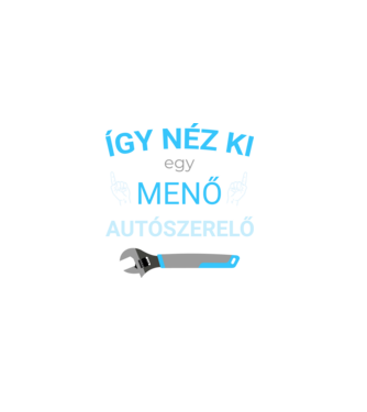 Menő Autószerelő minta fekete pólón