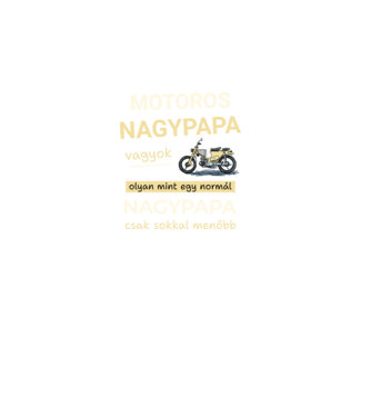 Motoros Nagypapa Vagyok minta fekete pólón