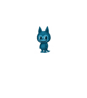 Labubu minta fekete pólón