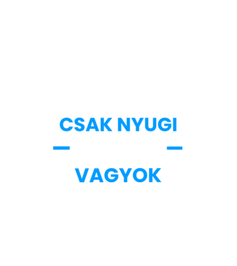 Csak nyugi pincér vagyok minta fekete pólón