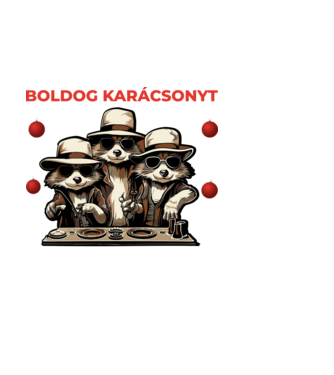 Pedro karácsony minta fekete pólón