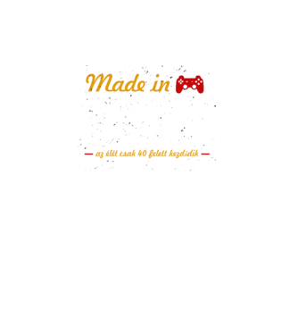 1984 - Az élet csak 40 felett kezdődik minta türkiz pólón
