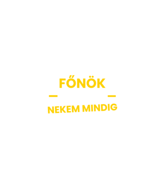 Főnök vagyok minta fekete pólón