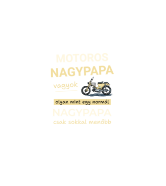 Motoros Nagypapa Vagyok minta fekete pólón