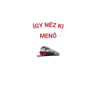 Menő Vasutas minta türkiz pólón